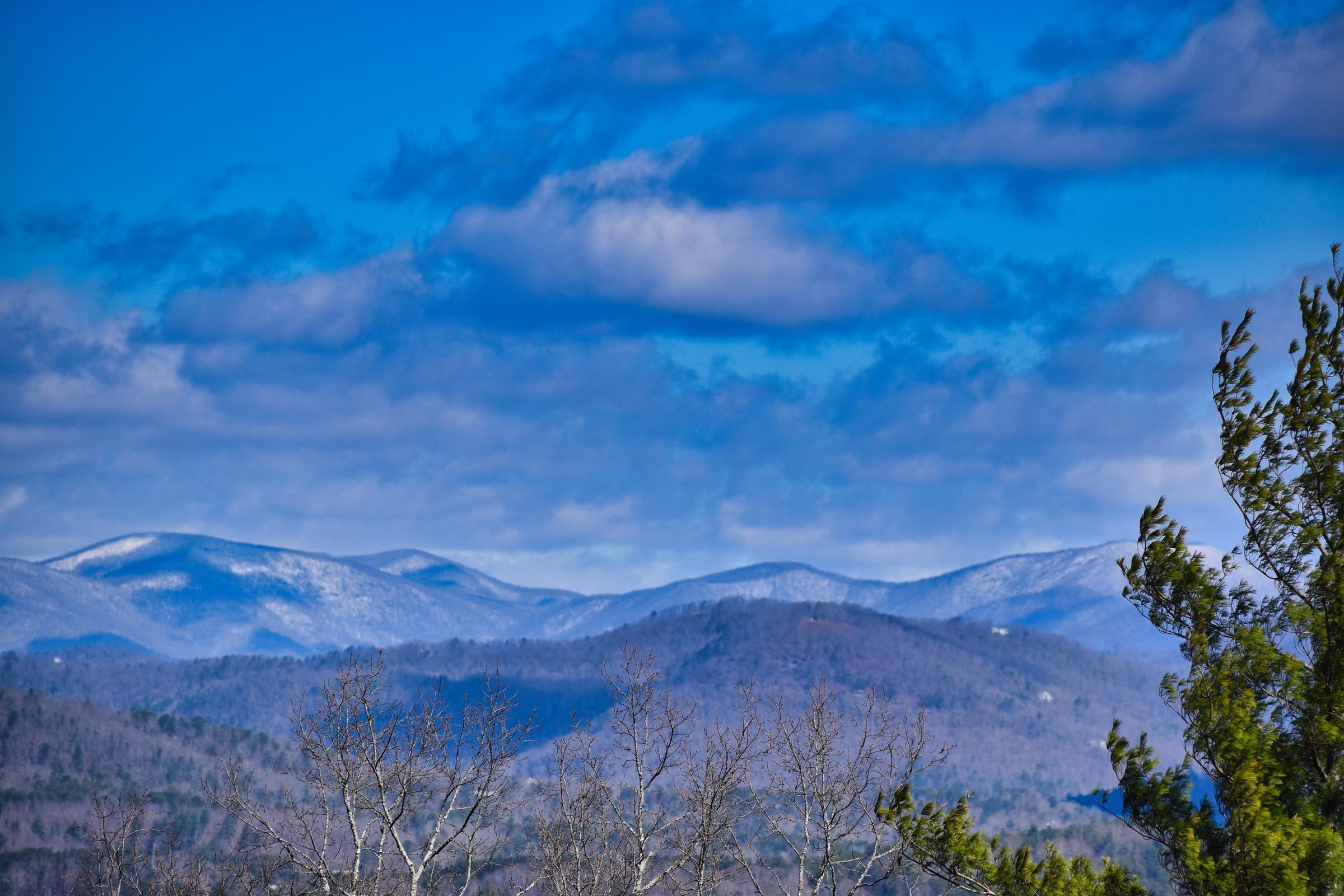 Snowfield across the Blue Ridge